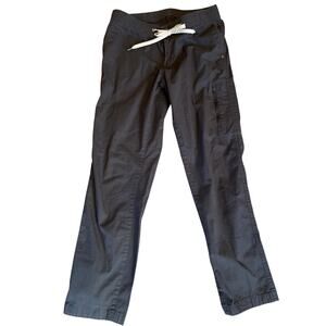 Vuori Wide Leg Pants with Drawstring Waist in Dark Gray